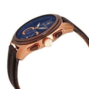 r8871612024 maserati watch men black dial leather strap quartz battery analog chronograph traguardo 2 1